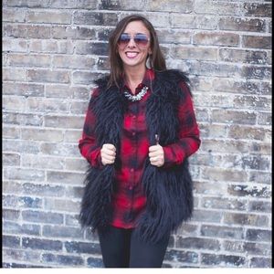 Faux fur vest
